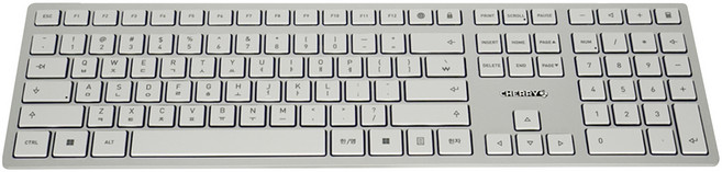 CHERRY KC6000 靜音辦公用輕薄剪刀腳鍵盤, JK-1600KR-1, 銀色, CHERRY XS軸