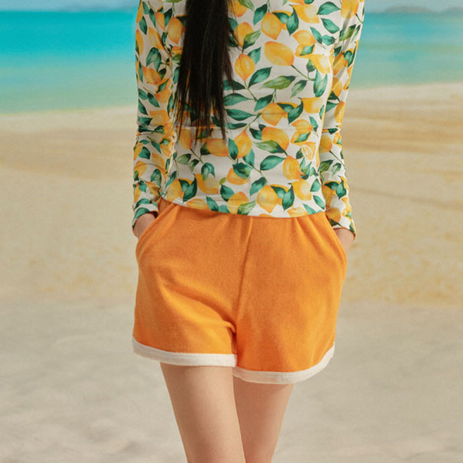 레노마수영복 여성용 테리 숏팬츠 RN-WS2E501-YE