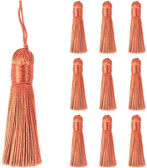 아이엔피 고리자수 뚱뚱이 태슬 5cm, 라이트브라운, 10개