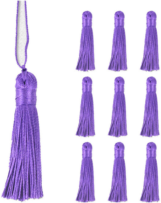 아이엔피 고리자수 뚱뚱이 태슬 5cm, 퍼플, 10개