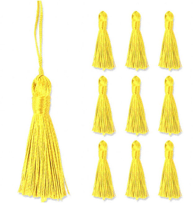 아이엔피 고리자수 뚱뚱이 태슬 5cm, 골드, 10개