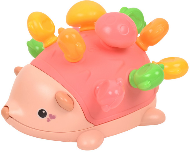 소베 고슴도치 스파이크 퍼즐 끼우기 완구, 분홍, 1개