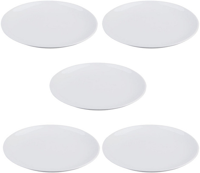 플라라 멜라민 신원형 접시 17.7 x 1.9 cm, 5개, 단품, 화이트