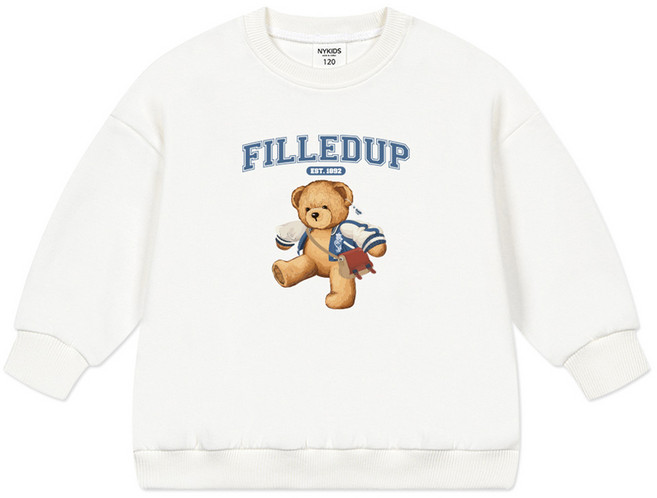 뉴욕꼬맹이 아동용 테디아일랜드 오버핏 맨투맨 티셔츠 T146