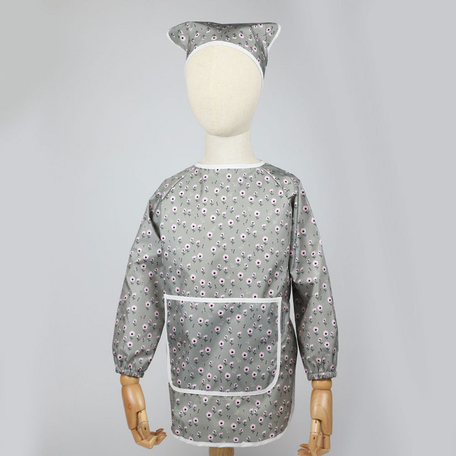 베베슈에뜨 아동용 방수 긴팔 미술가운 두건 세트