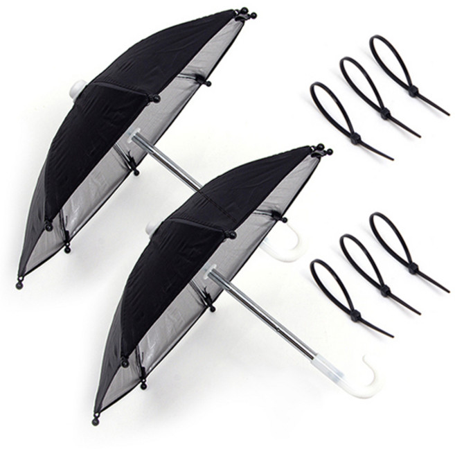 지오비즈 오토바이 미니 우산 + 케이플타이 3p 세트, 혼합색상, 2세트