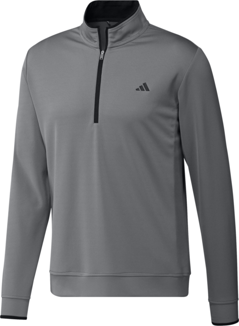 adidas 愛迪達 Golf 男款換季長袖1/4拉鍊T恤 CORE LTWT