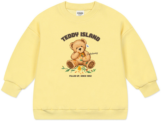 뉴욕꼬맹이 아동용 테디아일랜드 오버핏 맨투맨 티셔츠 T147