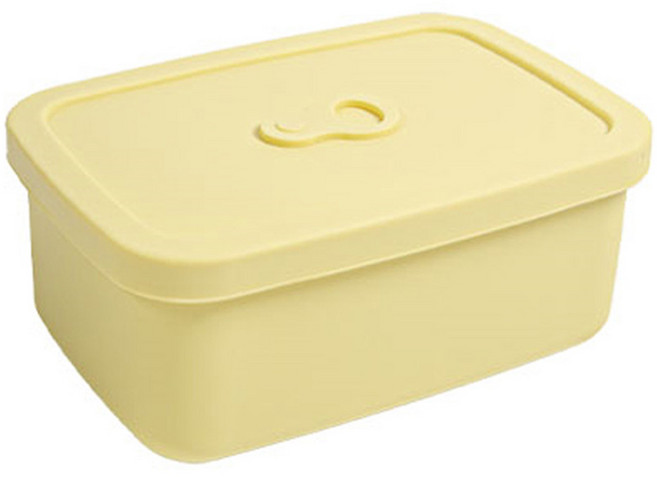 UH홈데코 실리콘 밥팩 전자레인지 냉동밥 보관 밀폐용기, 220ml 옐로우, 1개, 1개입