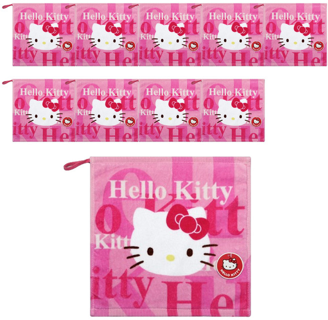 영신타올 코튼뷰 주방 핸드타올 31 x 31 cm, 헬로키티, 10개