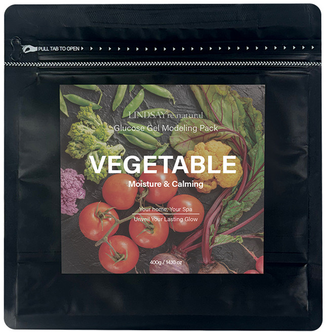 韓國 LINDSAY re:natural蔬菜軟膜粉 拉鍊袋裝 400g, 1包, 1包