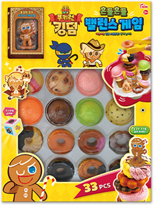 씽크토이 쿠키런 흘들흔들 밸런스게임, 혼합색상, 1개