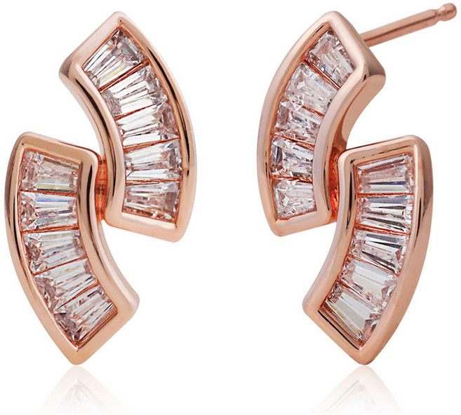 미니아트 여성용 14k 심플 큐빅 귀걸이 RS882