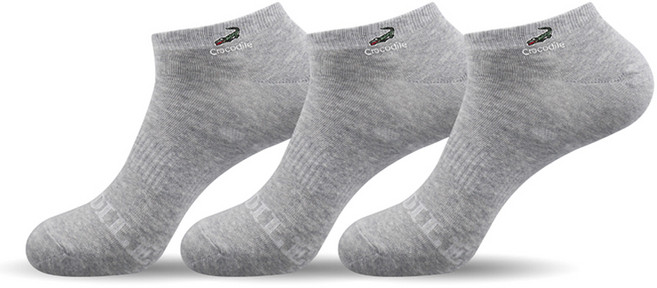 크로커다일 자수 스탠다드 스니커즈 양말 3족 세트 CD227/CD229