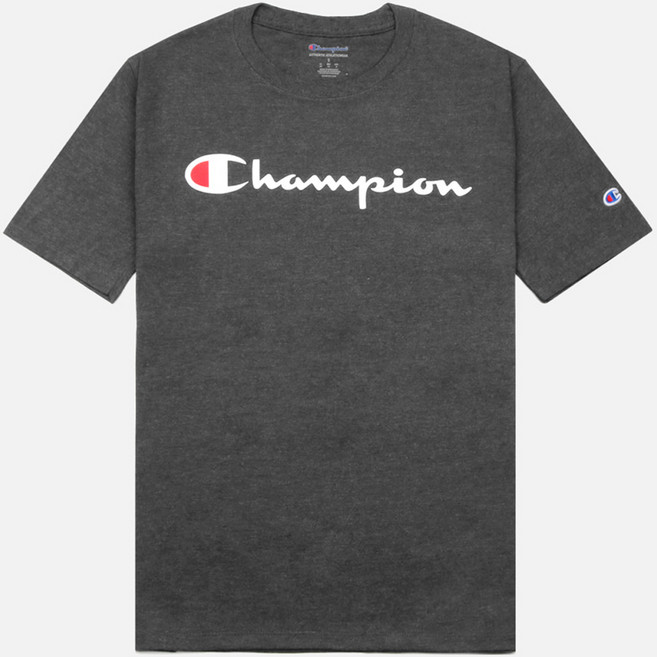 챔피온 남녀공용 통기성 클래식 그래픽 반팔 면 티셔츠