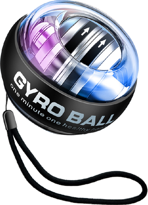 130BPM 손목 전완근 강화 스트레칭 LED 자이로볼 BPM-01, 화이트, 1개