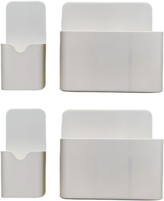 윤코 냉장고 부착 다용도 자석선반 2종 세트, 화이트, 1세트