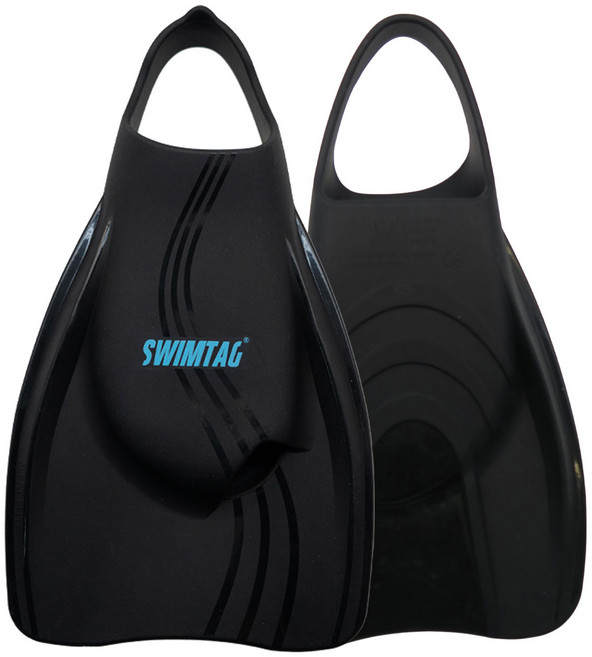 OCEANTAG Impact 短蛙鞋左右套組, 黑色