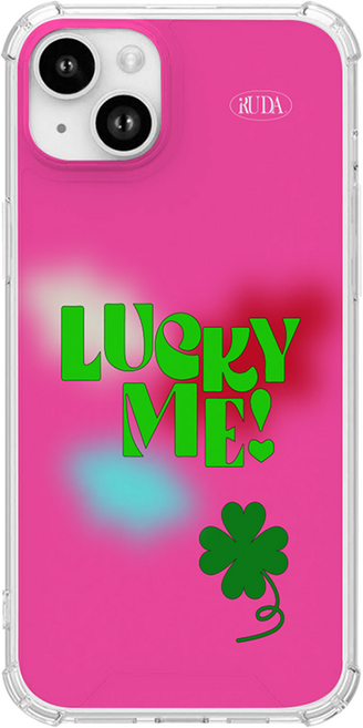 iRUDA 키치 타이포그래피 투명 범퍼 젤리 휴대폰 케이스