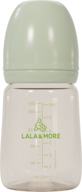 라라앤모어 라라베베 PPSU 프리미엄 젖병 + 젖꼭지 0단계, 아보그린, 1세트, 180ml