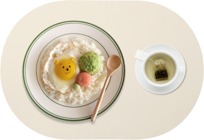 디아르 플래티넘 실리콘 방수 플레인 식탁매트, 아이보리, 43 x 29.5 cm, 1개