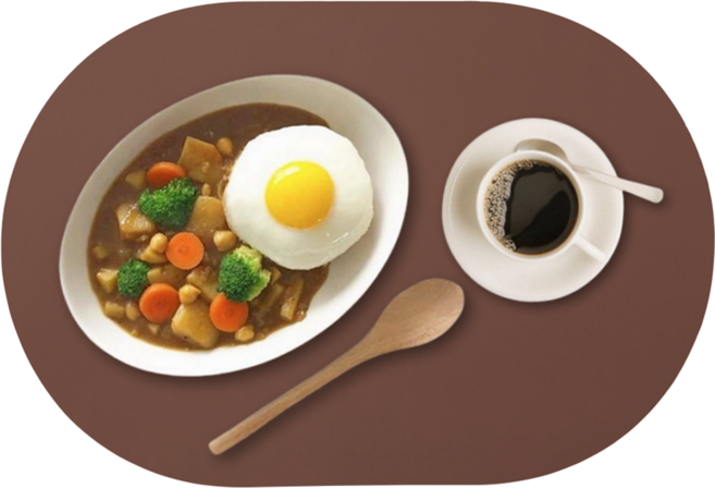 디아르 플래티넘 실리콘 방수 플레인 식탁매트, 초코브라운, 43 x 29.5 cm, 1개