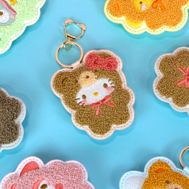 PINK MANGO 三麗鷗角色 軟萌毛絨徽章鑰匙圈