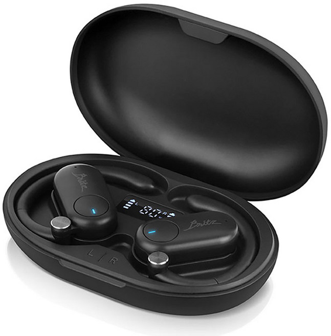브리츠 오픈형 블루투스이어폰, BZ-OWS7, 블랙
