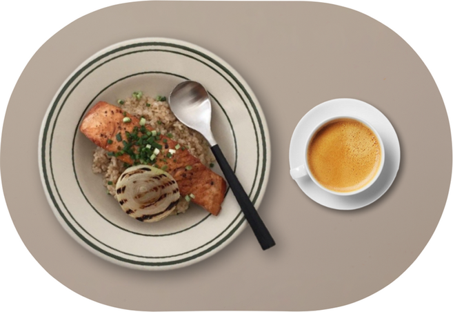 디아르 플래티넘 실리콘 플레인 식탁매트, 샌드베이지, 43 x 29.5 cm, 1개