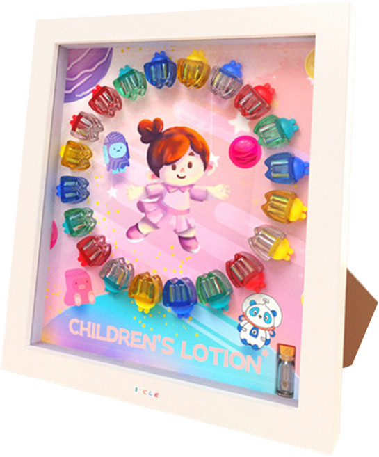 아이끌레 스퀘어 액자 유치보관함, 핑크