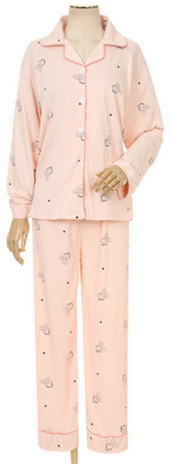 페이지플린 링클 하트 파자마 상하의 세트 P4CSE006C