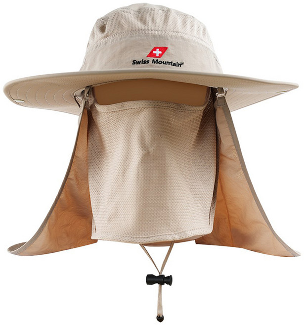 스위스마운틴 자외선 차단 모자, 탄베이지