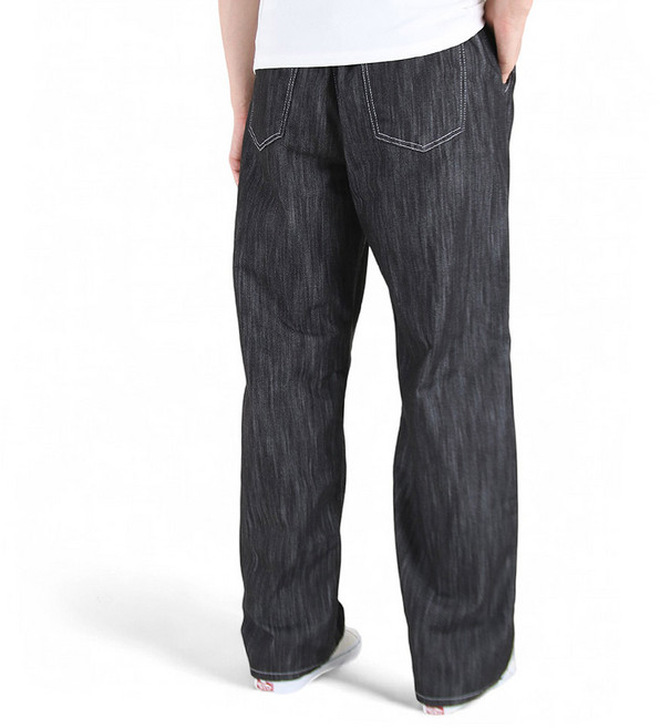 남성용 버뮤다 생지 밴딩 통 청바지 YNB2193