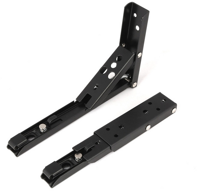 모네스페스 접이식 선반대 선반받침대 블랙 소, 2개