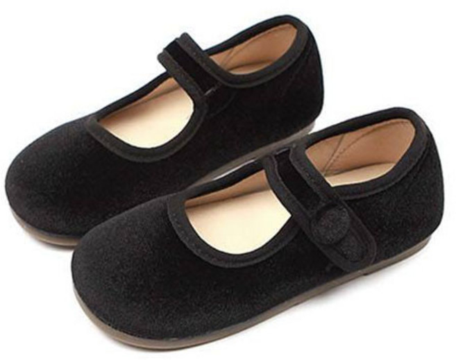 루루슈 여아용 비비 벨벳 플랫 슈즈 RA118