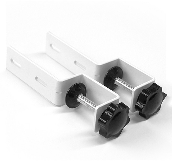 타공판닷컴 책상거치대 레벨러 2p + NEW 브라켓 2p + 볼트너트 2p 3.9 x 10.5 x 4.5cm, 1세트, 화이트