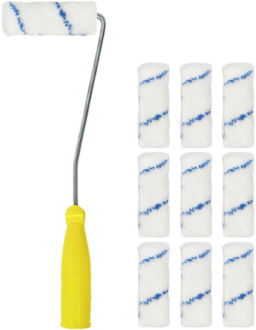 월드크린 페인트 롤러대 + 리필 10개, 1세트