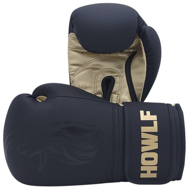 하울프 아테나 복싱글러브 양손세트, 무광 블랙 + 골드, 1세트