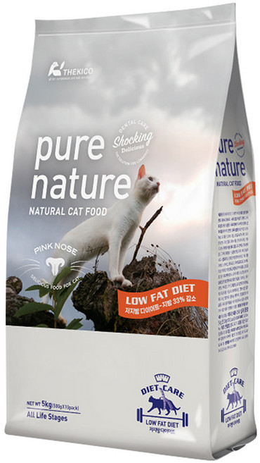 퓨어네이쳐 고양이 전연령 그레인프리 가수분해 단백질 다이어트 사료 10p, 1개, 5kg, 닭