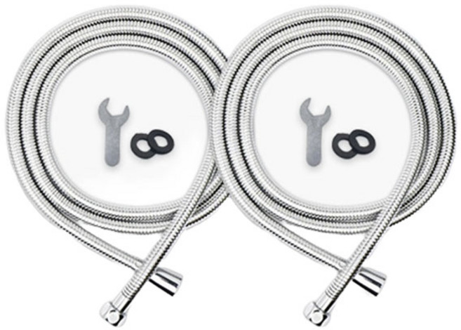 아토젯 샤워호스 2개 세트, 2m, 메탈