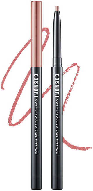 코스노리 슈퍼프루프 피팅 젤 아이라이너 펜슬 0.13g, 13 뮤트 로즈, 1개