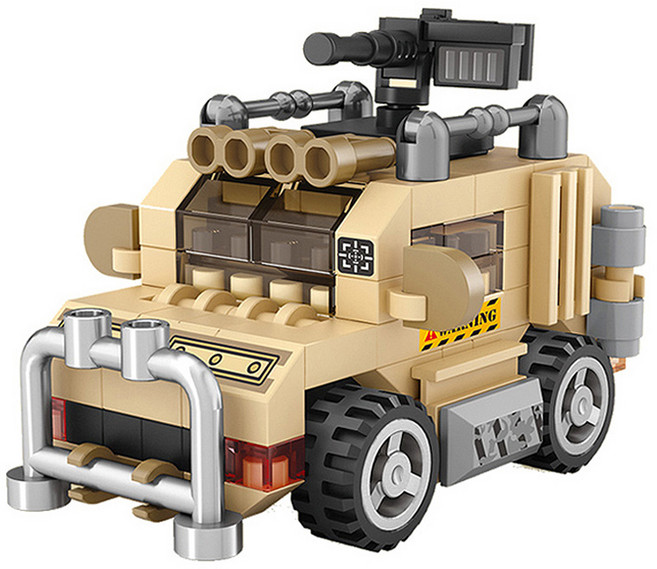 LOZ 기관포 장갑차 나노블록, 혼합색상, 1개