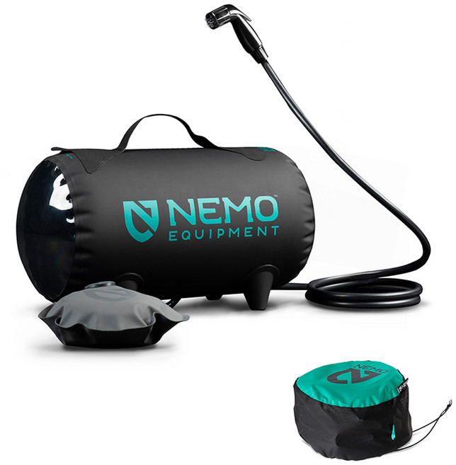 NEMO equipment Helio 壓力淋浴器 便攜式折疊氣壓清洗器, 1套, 黑色