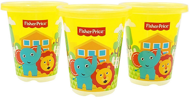 피셔프라이스 빨대 주스컵 3p, 296ml, 1세트, 옐로우