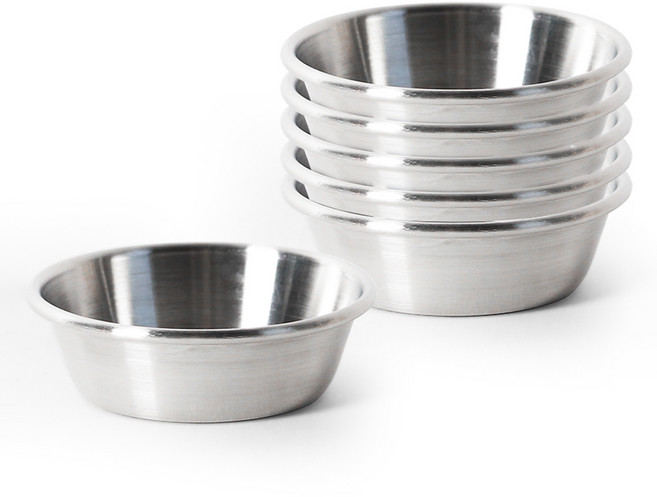 더나인 국내산 스텐 304 반찬 접시 1호 6cm, 6개