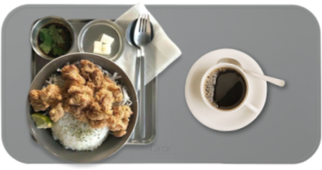 디아르 플래티넘 실리콘 브런치 식탁매트, 그레이, 39 x 19.5 cm, 1개