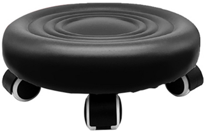 월드크린 플렌티 이동식 앉은뱅이 바닥 작업 의자, 블랙, 1개