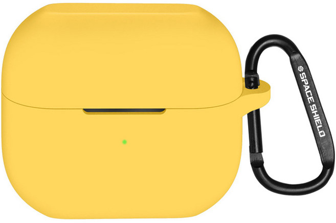 스페이스쉴드 갤럭시 버즈3 프로 / 버즈3 호환 실리콘 키링 케이스, 옐로우, 1개