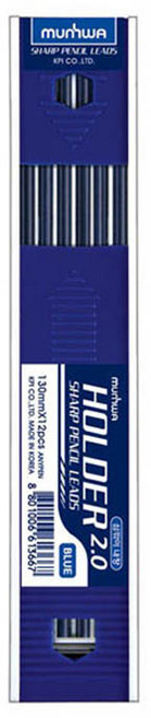 문화연필 홀더 샤프심 파랑 B 2.0mm 12p, 2mm, 1개