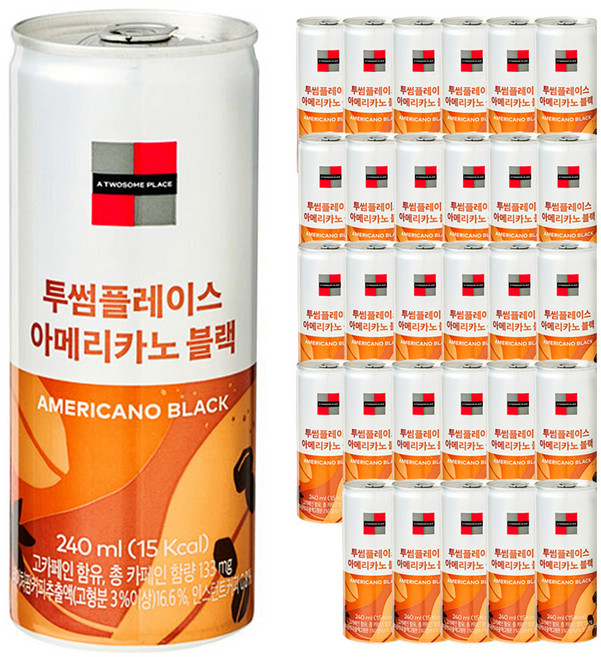 투썸플레이스 아메리카노 블랙, 30개, 240ml